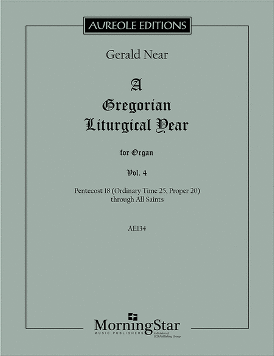 A Gregorian Liturgical Year for Organ, Volume 4 Organ scores gallery preview page 1