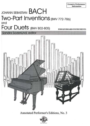 The Two-Part Inventions and the Four Duets (BMV772-786, 802-805)