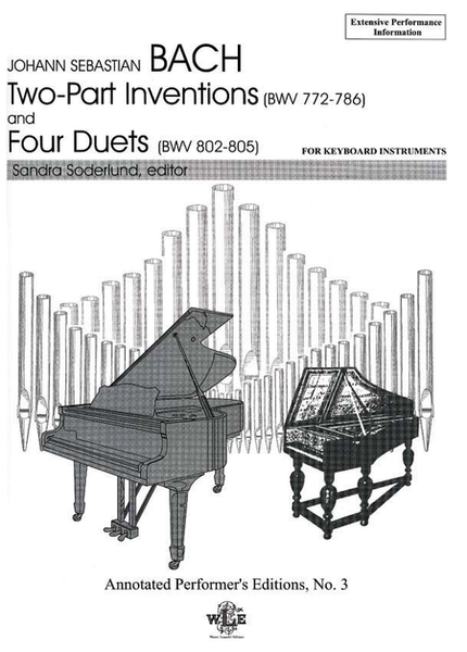 The Two-Part Inventions and the Four Duets (BMV772-786, 802-805) by Johann Sebastian Bach  Sheet Music