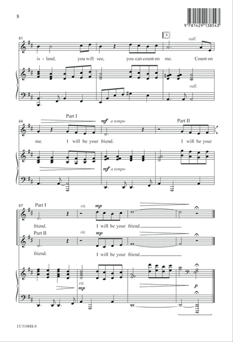 I Will Stand Up for You Unison Choir scores gallery preview page 8