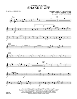 Book cover for Shake It Off - Eb Alto Saxophone 1