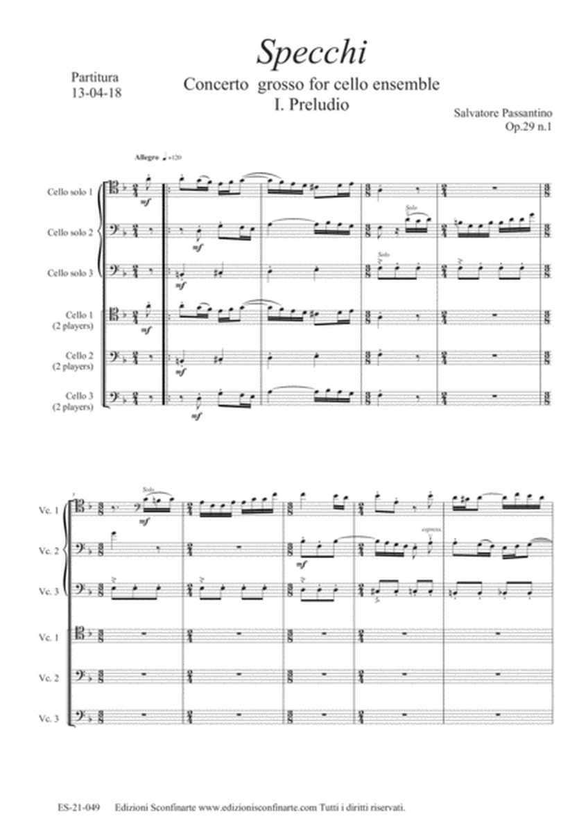 Salvatore Passantino: SPECCHI (ES-21-049) - Score Only