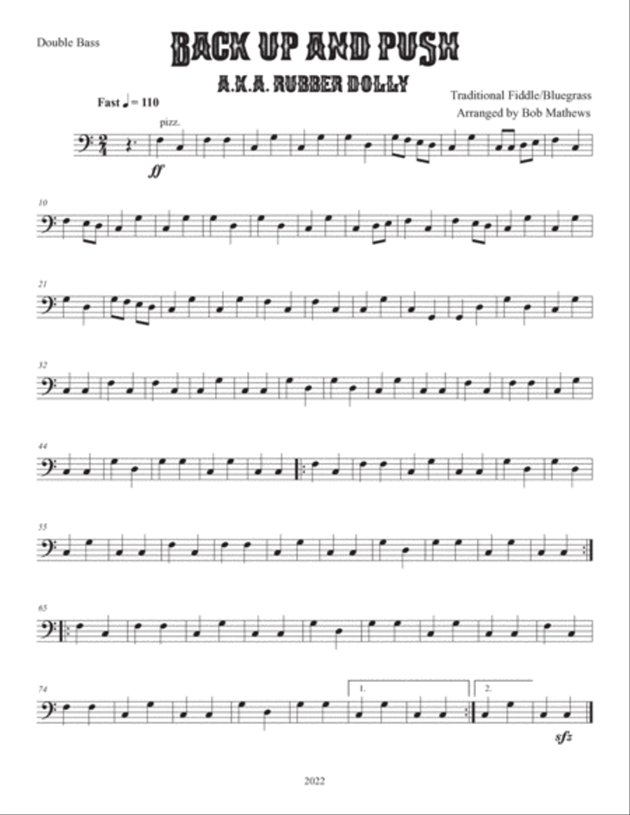 Back Up And Push for Fiddle Solo Violin scores gallery preview page 3