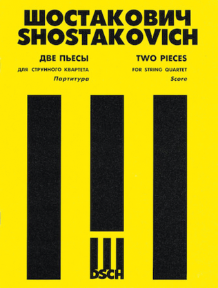Book cover for Two (2) Pieces For String Quartet: 1. Elegy, 2. Polka Score