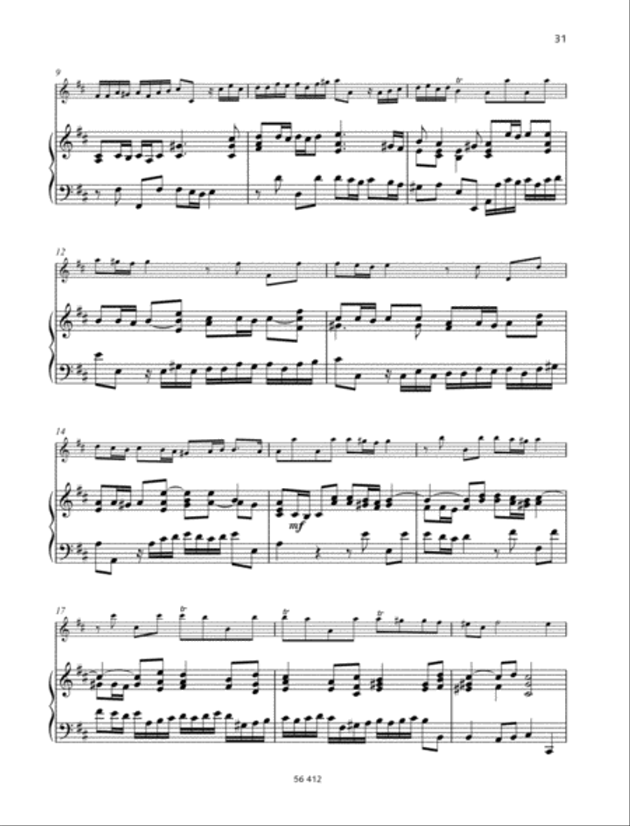 Sonata D major Violin scores gallery preview page 2