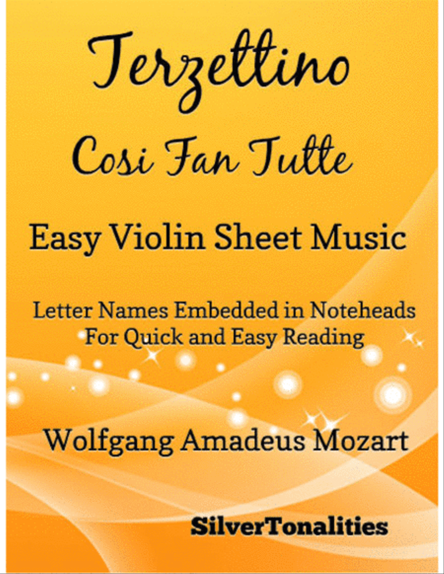 Terzettino Cosi Fan Tutte Easy Violin Sheet Music Violin Solo scores gallery preview page 1