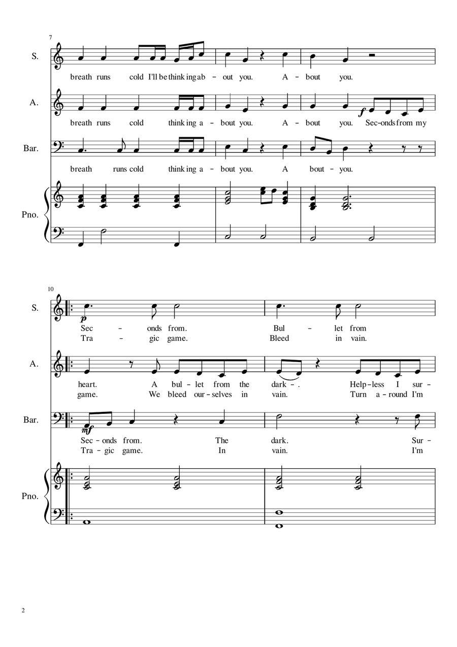 Skin (Rag n Bone Man) 3-Part scores gallery preview page 2