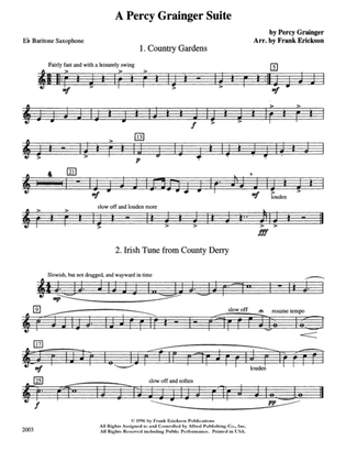 A Percy Grainger Suite: E-flat Baritone Saxophone