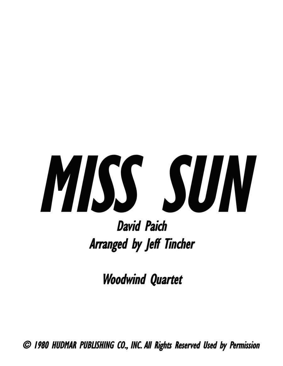 Miss Sun Woodwind Quartet scores gallery preview page 1