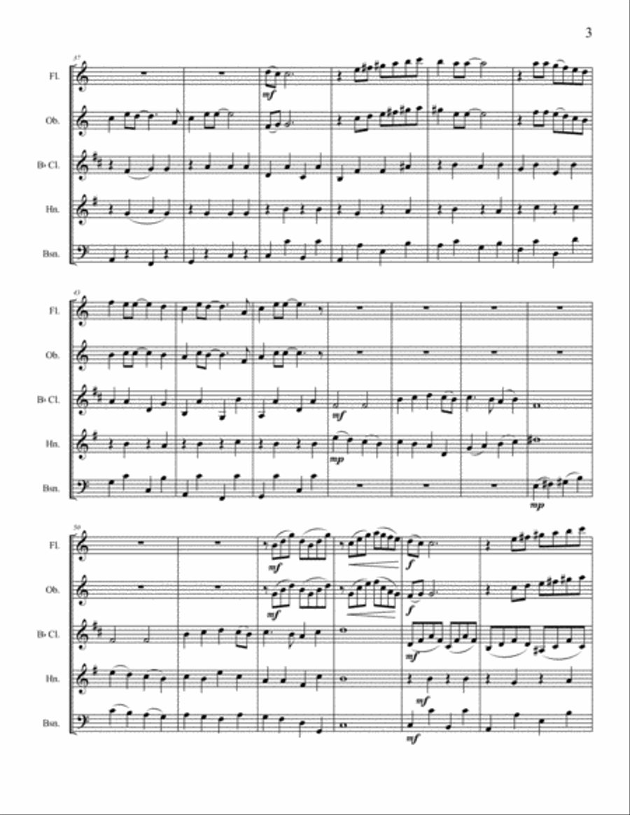 Yesterday Yesterday Woodwind Quintet scores gallery preview page 3