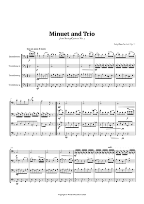 Book cover for Minuet by Boccherini for Trombone Quartet