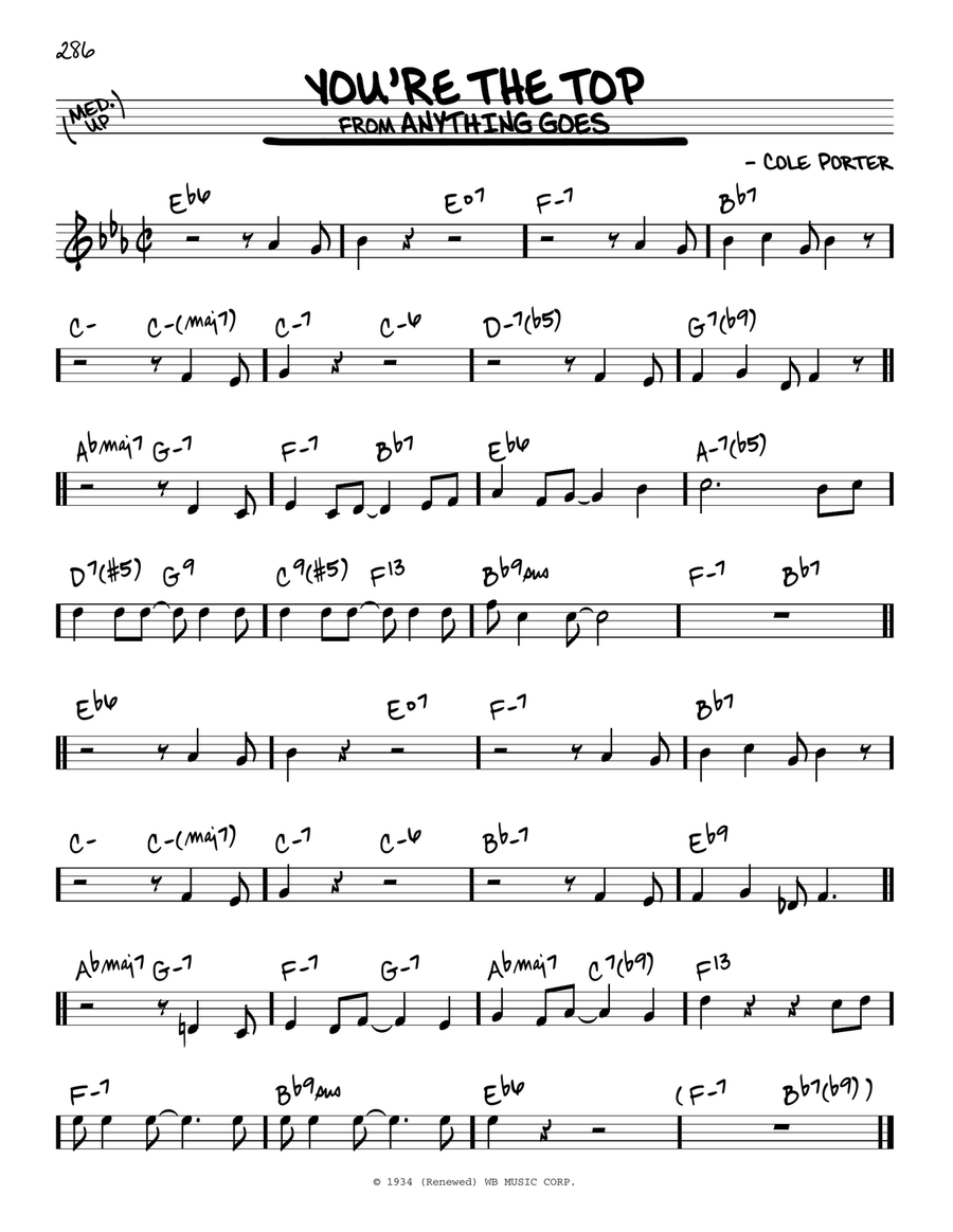 You're The Top You're The Top Piano scores gallery preview page 1
