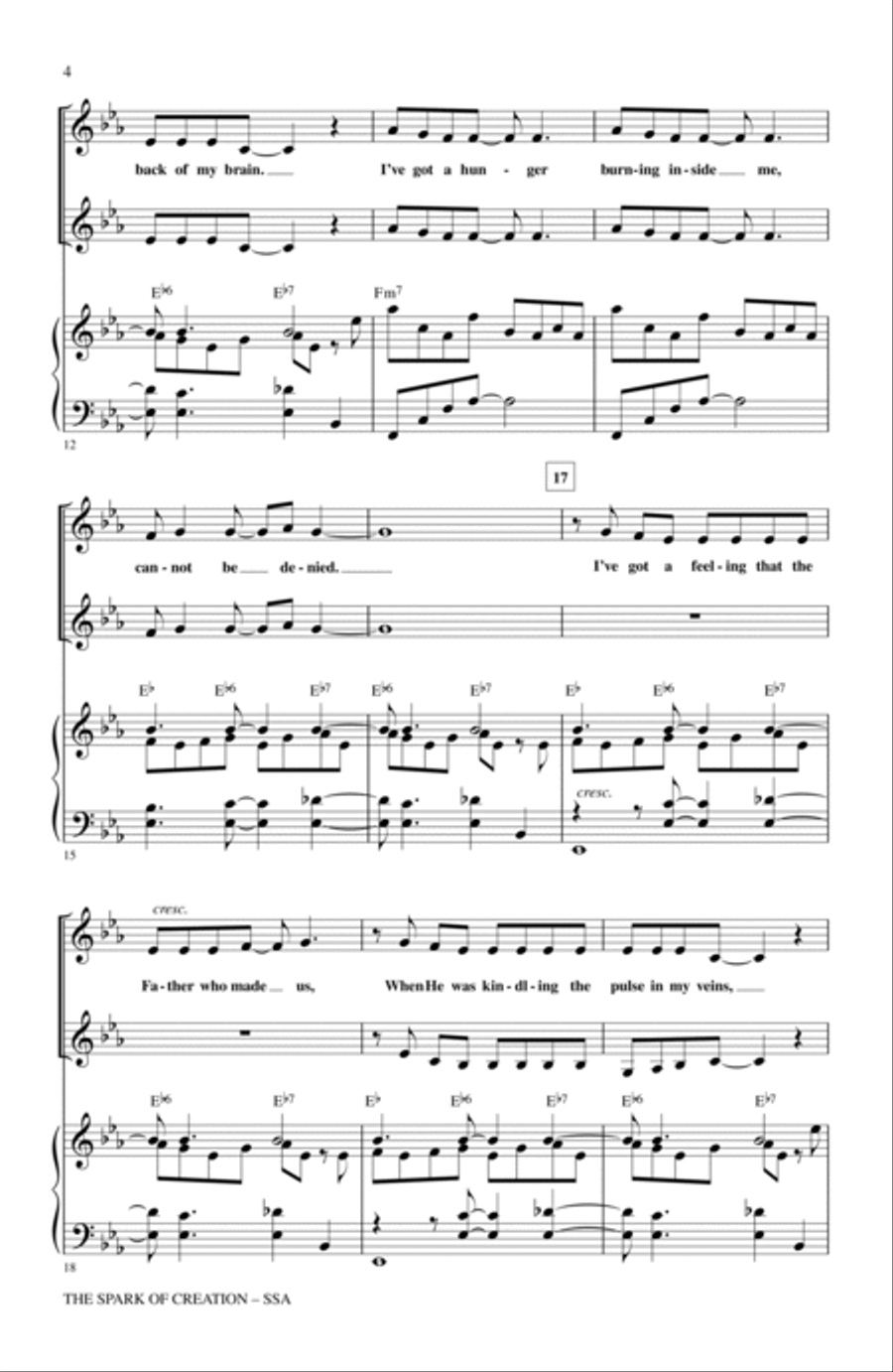 The Spark Of Creation (from Children of Eden) SSA scores gallery preview page 2