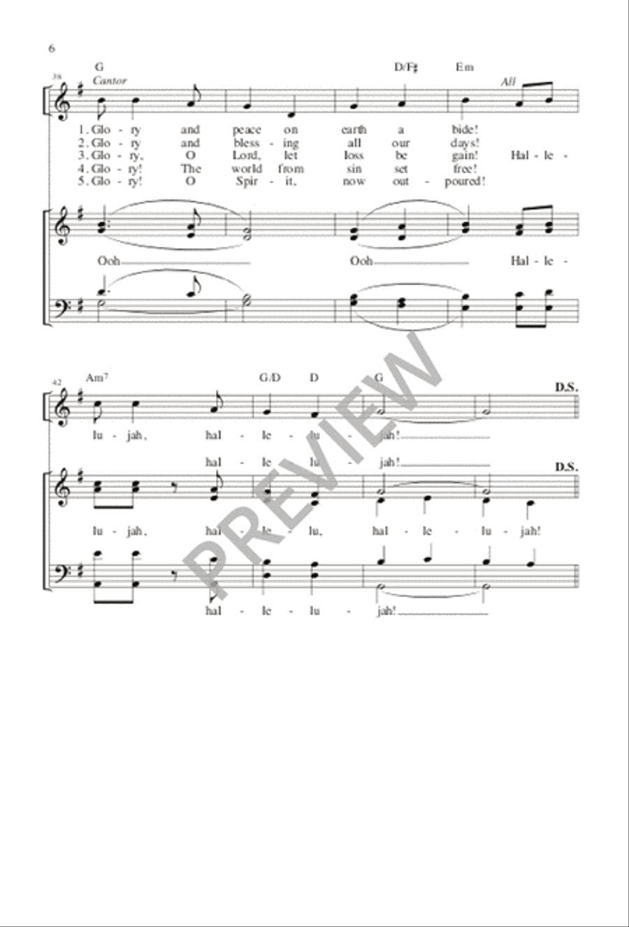 Halle, Halle, Halle Halle, Halle, Halle 4-Part scores gallery preview page 6