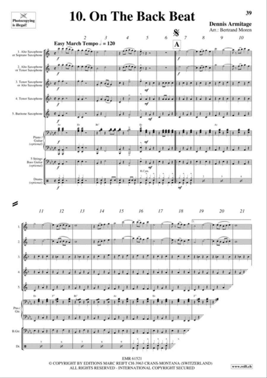 Beer Party Saxophone Quintet scores gallery preview page 12
