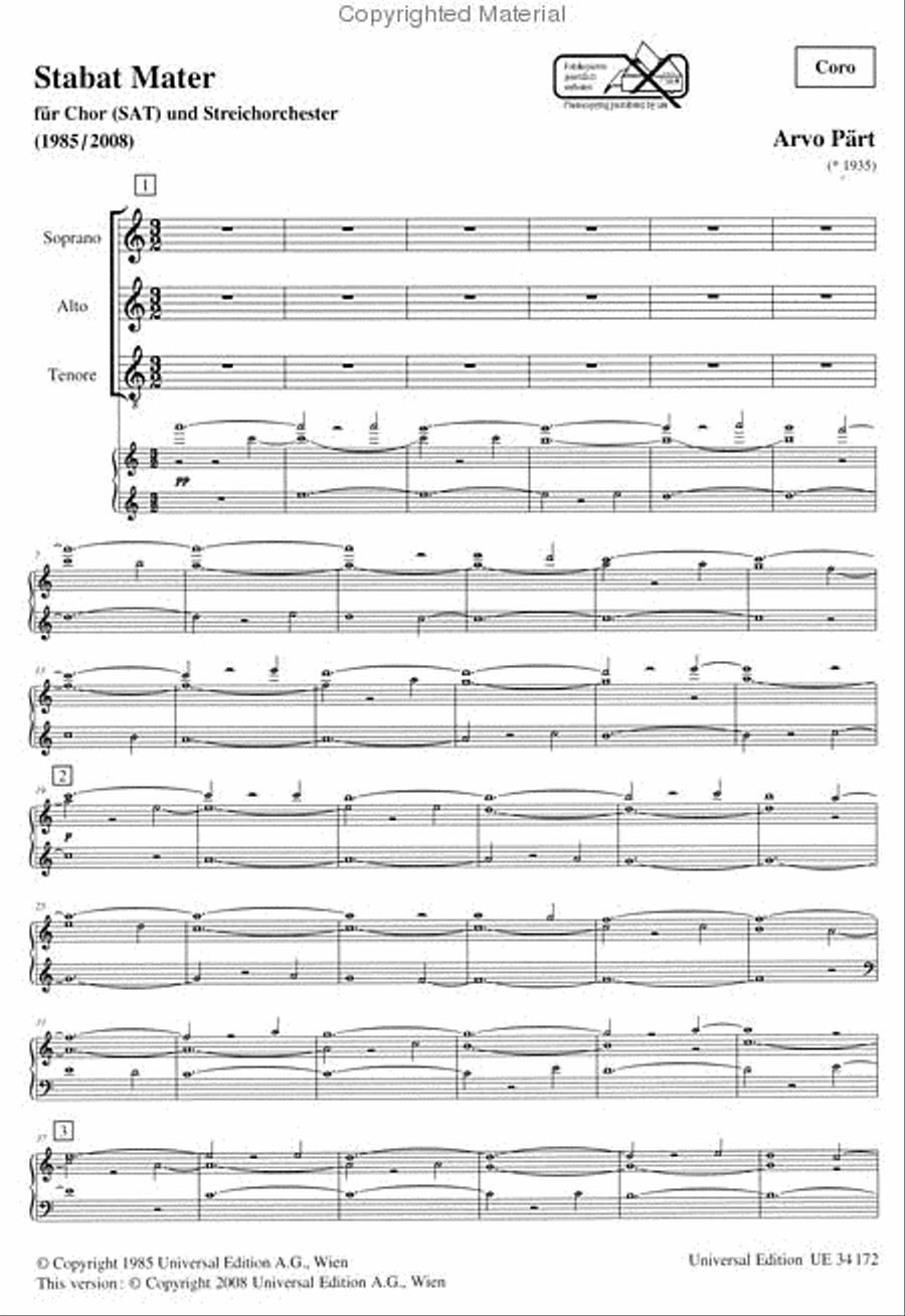 Stabat Mater 3-Part scores gallery preview page 2