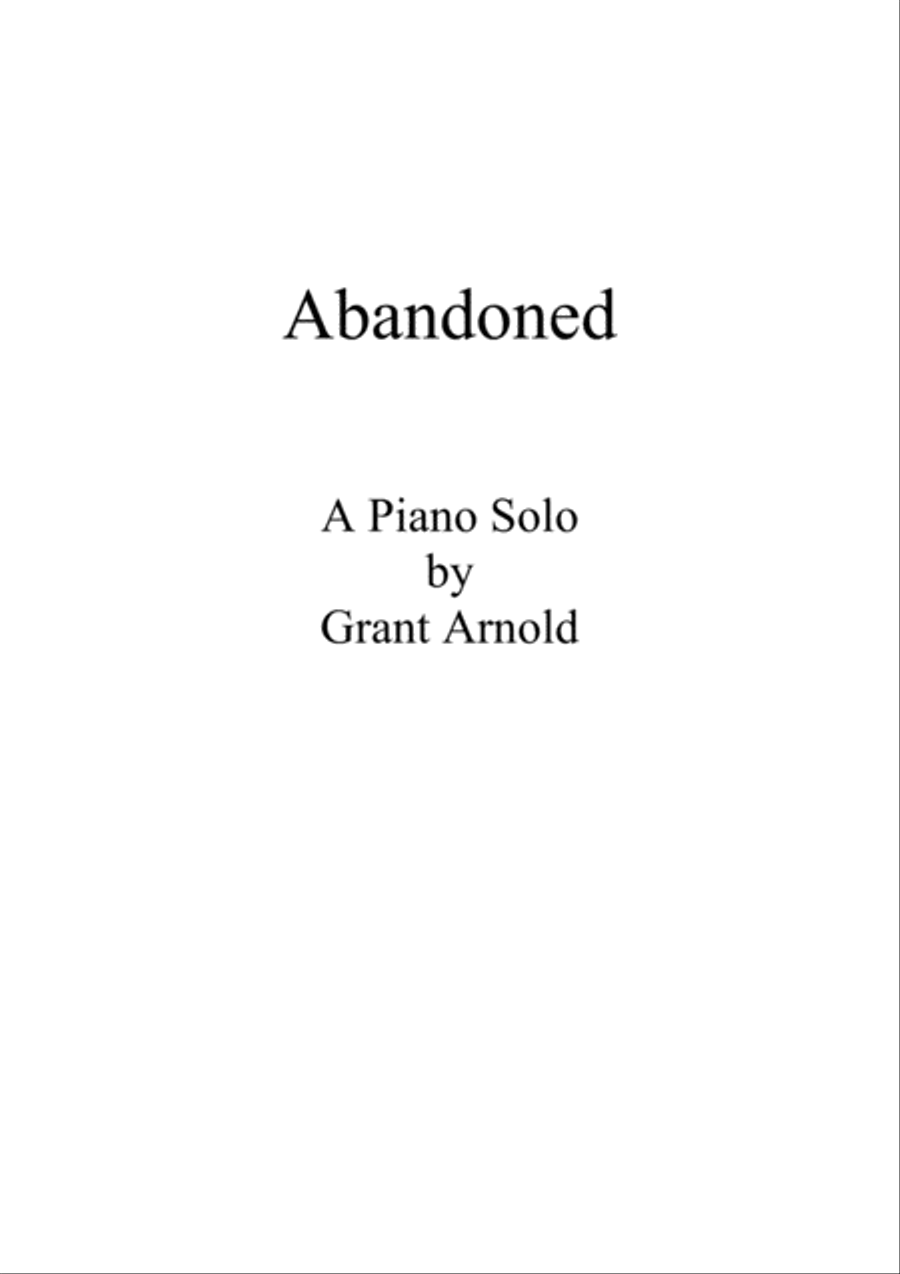 Abandoned Piano Solo scores gallery preview page 1