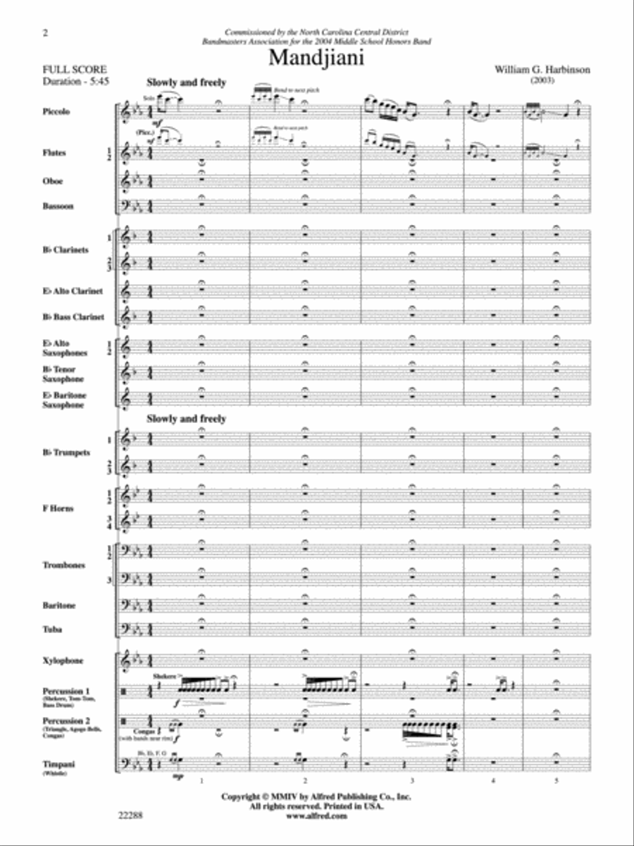 Mandjiani Concert Band scores gallery preview page 2