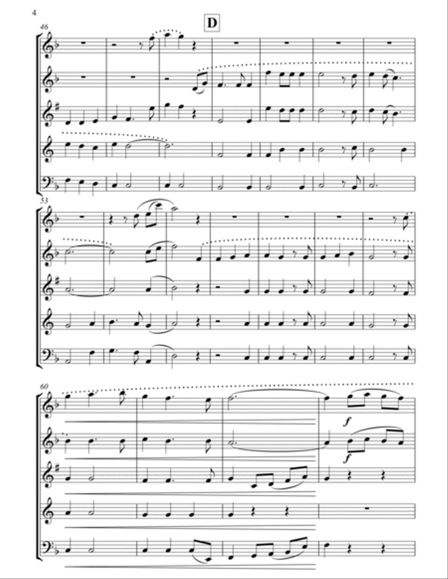 Tenterfield Saddler Woodwind Quintet scores gallery preview page 5