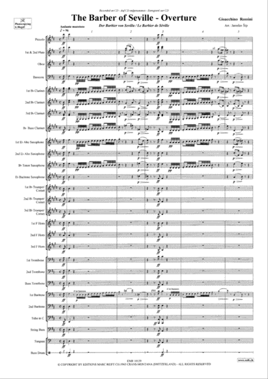 The Barber Of Seville Concert Band scores gallery preview page 4