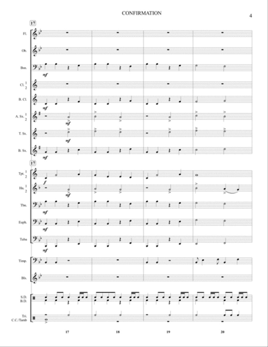 Confirmation Concert Band scores gallery preview page 5