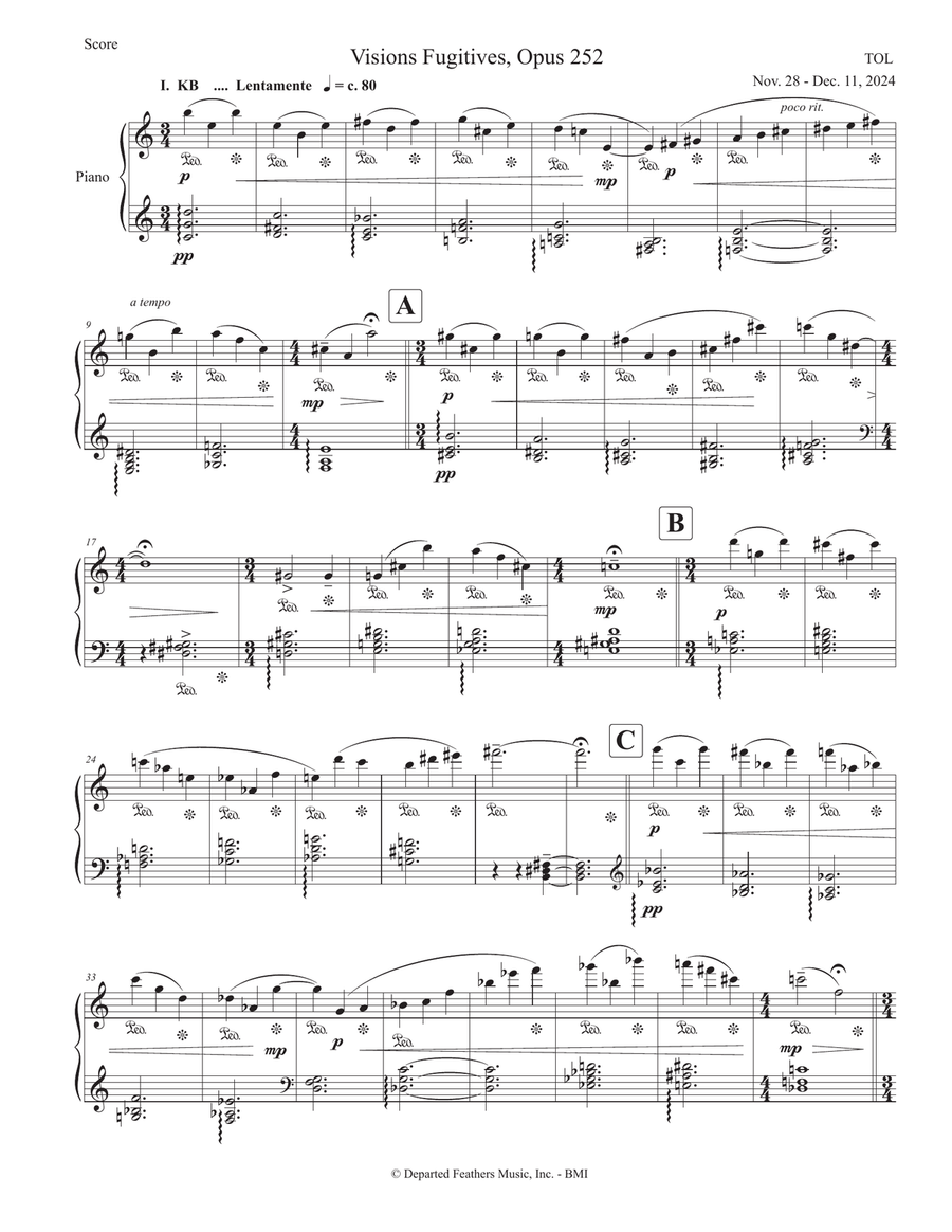 Visions Fugitives, opus 252 Chamber Music scores gallery preview page 3