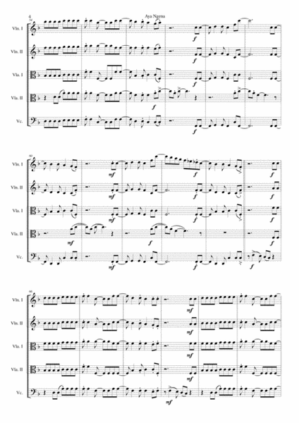 Aya Ngena for string quintet (2 violins 2 violas 1 cello) image number null