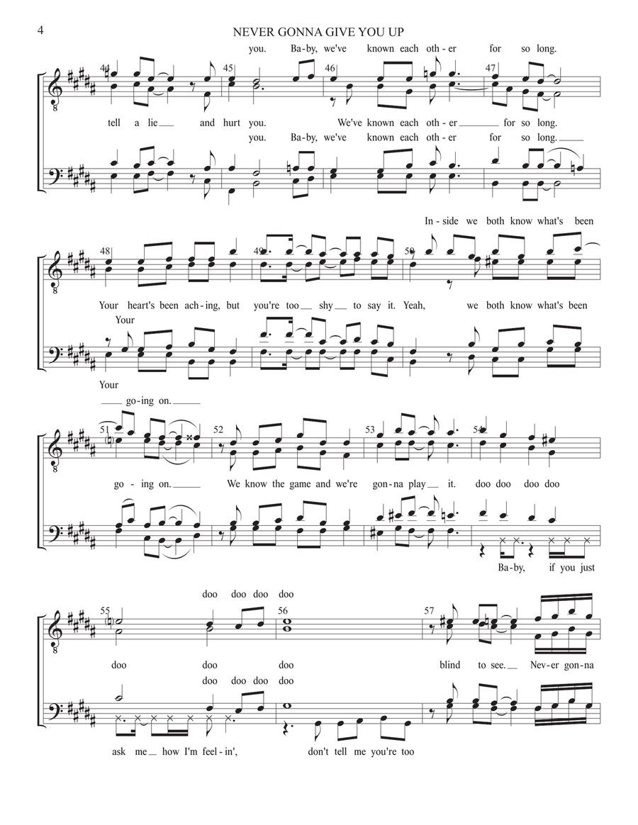 Never Gonna Give You Up Never Gonna Give You Up Small Ensemble scores gallery preview page 4