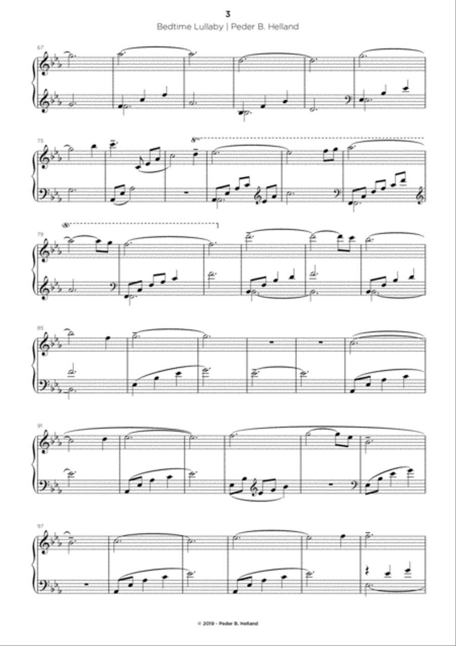 Bedtime Lullaby Bedtime Lullaby Easy Piano scores gallery preview page 3