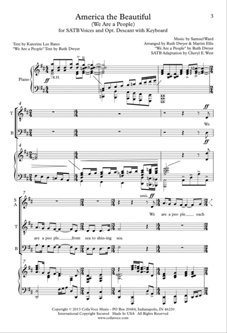 America the Beautiful 4-Part scores gallery preview page 2