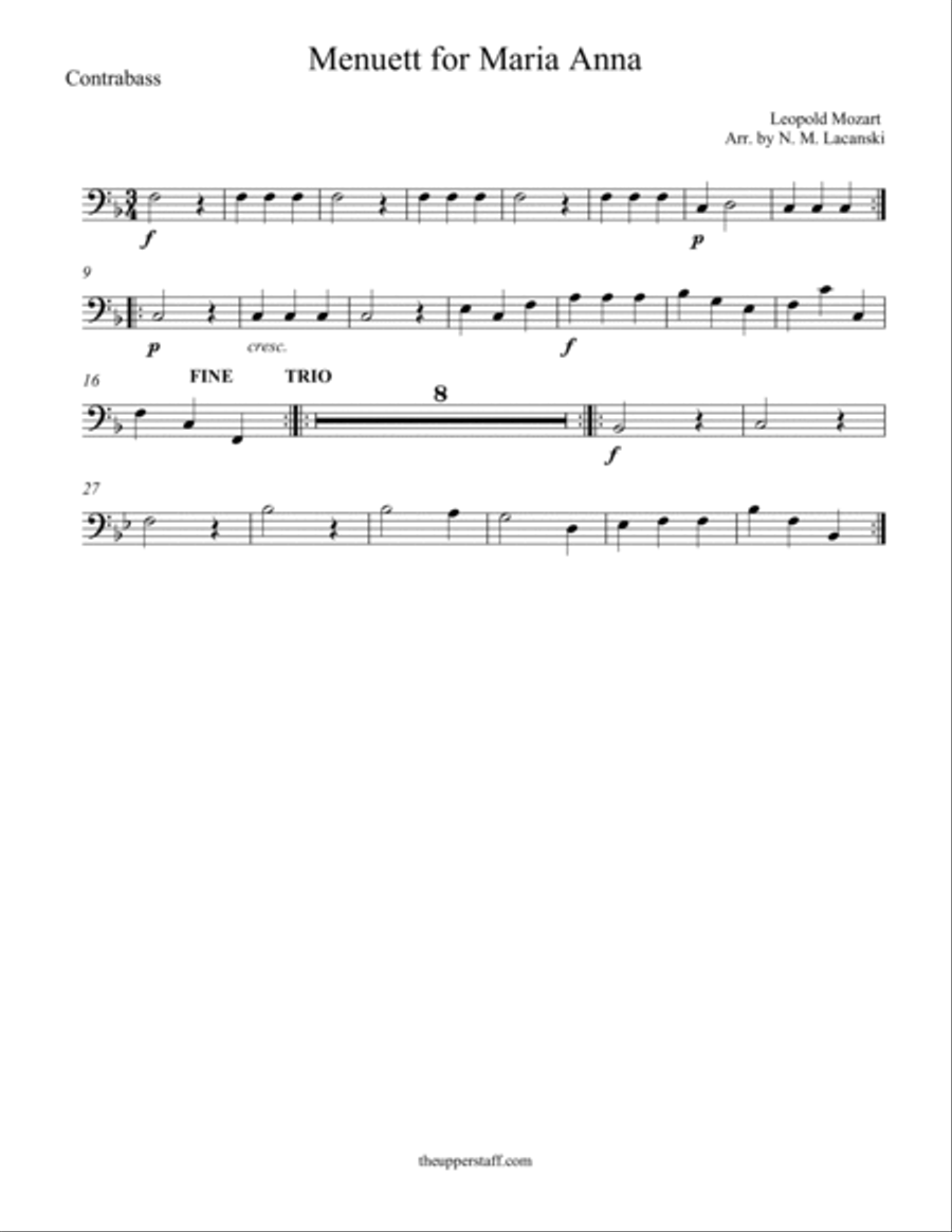 Menuett for Maria Anna Menuett for Maria Anna String Orchestra scores gallery preview page 4