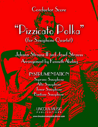 Book cover for Strauss II – Pizzicato Polka (for Saxophone Quartet SATB)