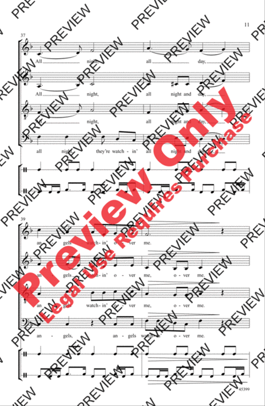 All Night, All Day 4-Part scores gallery preview page 10