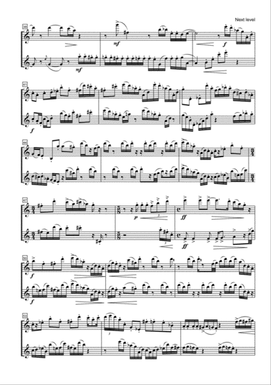 Next Level for Two Soprano Saxophones Woodwind Duet scores gallery preview page 4