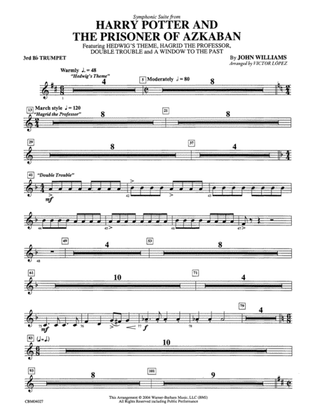 Harry Potter and the Prisoner of Azkaban, Symphonic Suite from: 3rd B-flat Trumpet