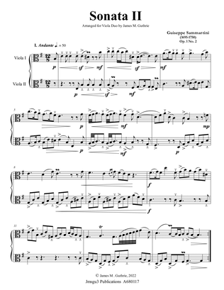 Sammartini: Sonata Op. 1 No. 2 for Viola Duo