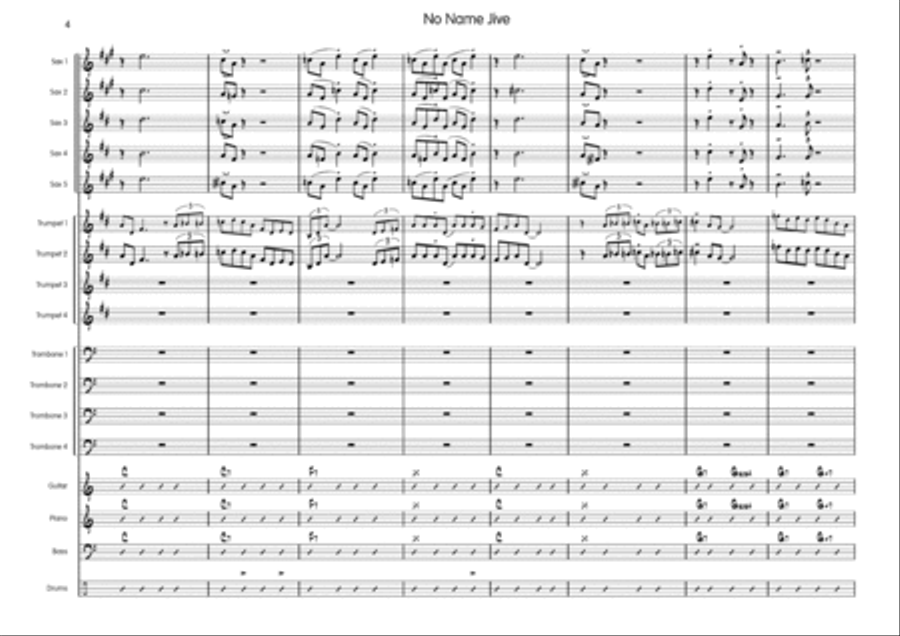 No Name Jive Big Band scores gallery preview page 5