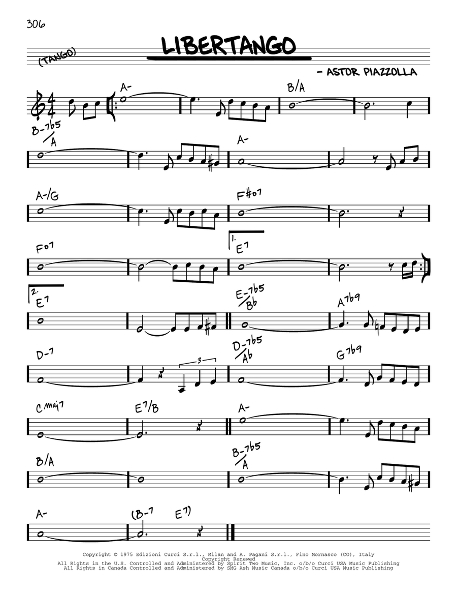 Libertango Piano scores gallery preview page 1