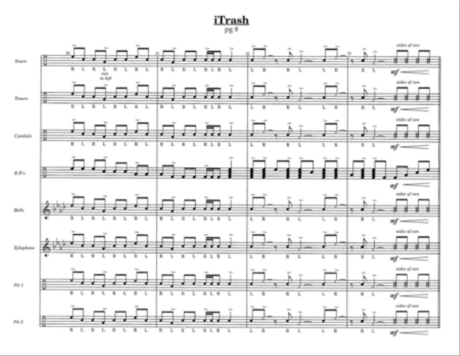 iTrash w/Tutor Tracks iTrash w/Tutor Tracks Percussion Ensemble scores gallery preview page 6