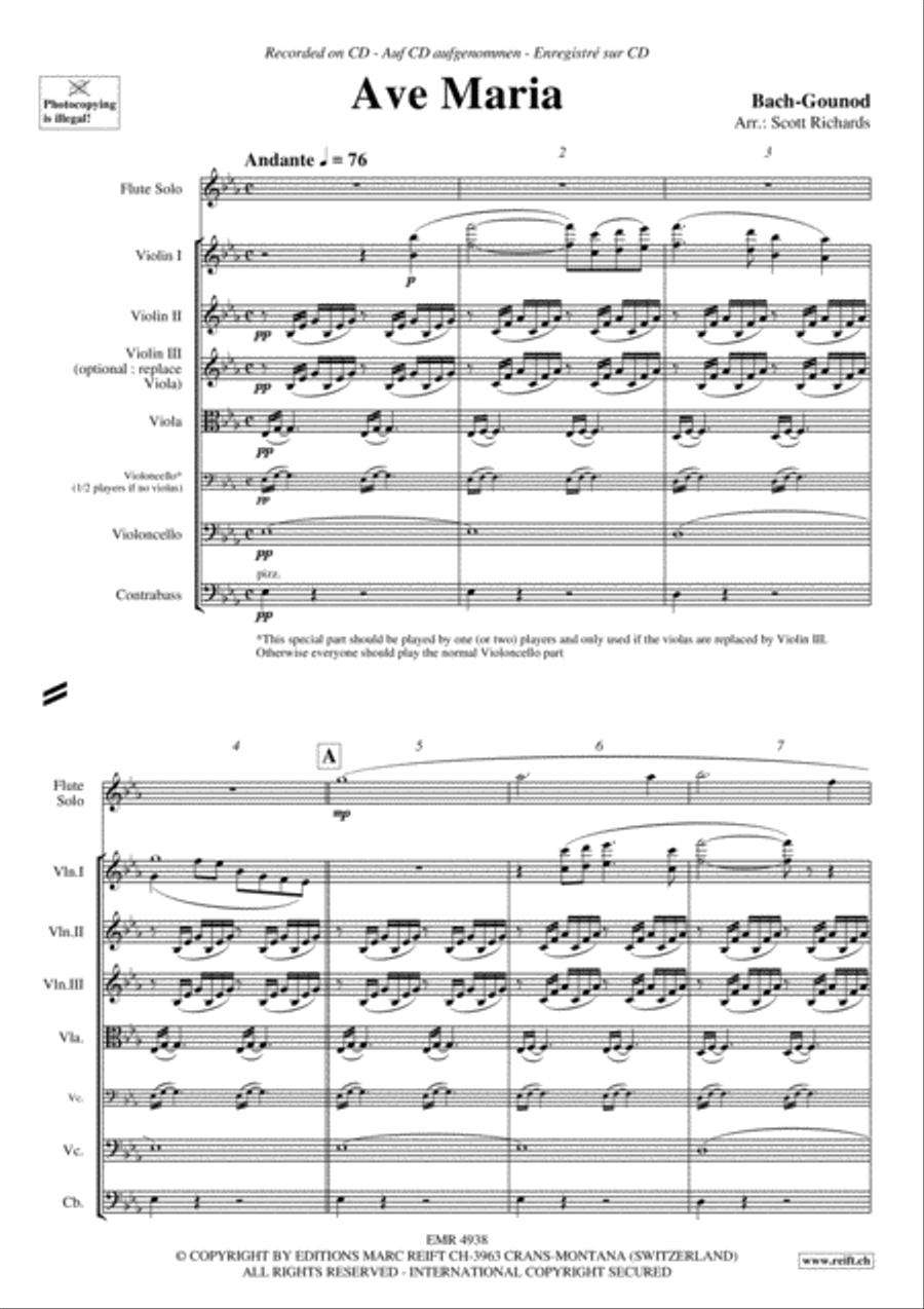 Ave Maria Ave Maria String Orchestra scores gallery preview page 3