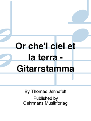 Book cover for Or che'l ciel et la terra - Gitarrstamma