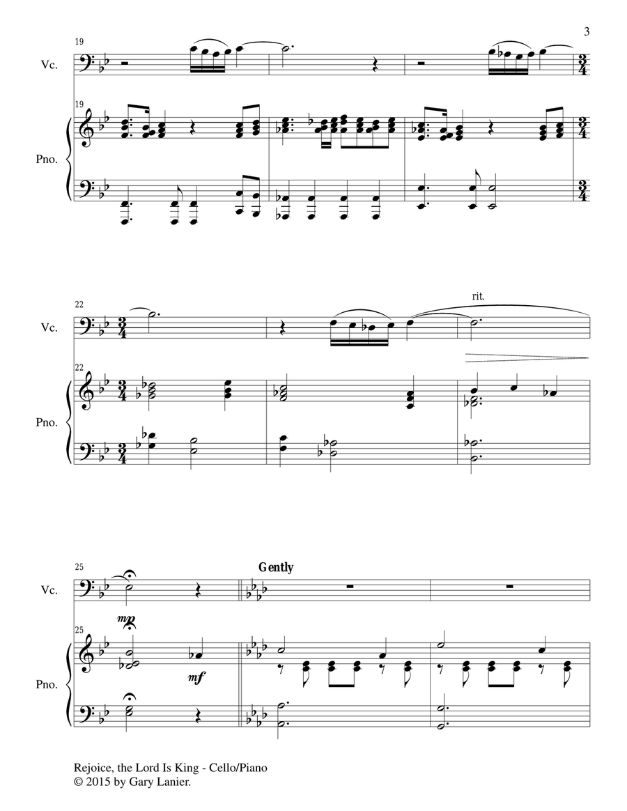 Gary Lanier: Hymns of the Cross & Victory (Duets for Cello & Piano) Gary Lanier: Hymns of the Cross & Victory (Duets for Cello & Piano) Piano scores gallery preview page 4