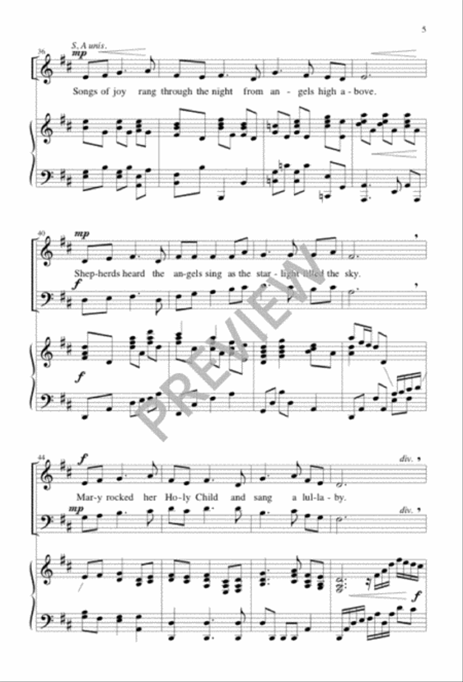 That Night in Bethlehem 4-Part scores gallery preview page 5