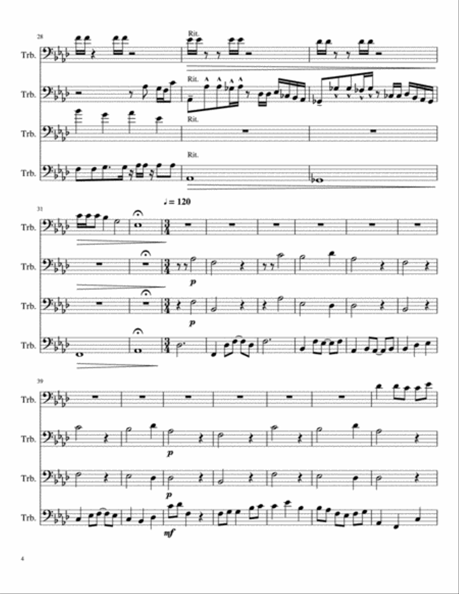 32-Bit Pixel 32-Bit Pixel Brass Ensemble scores gallery preview page 4