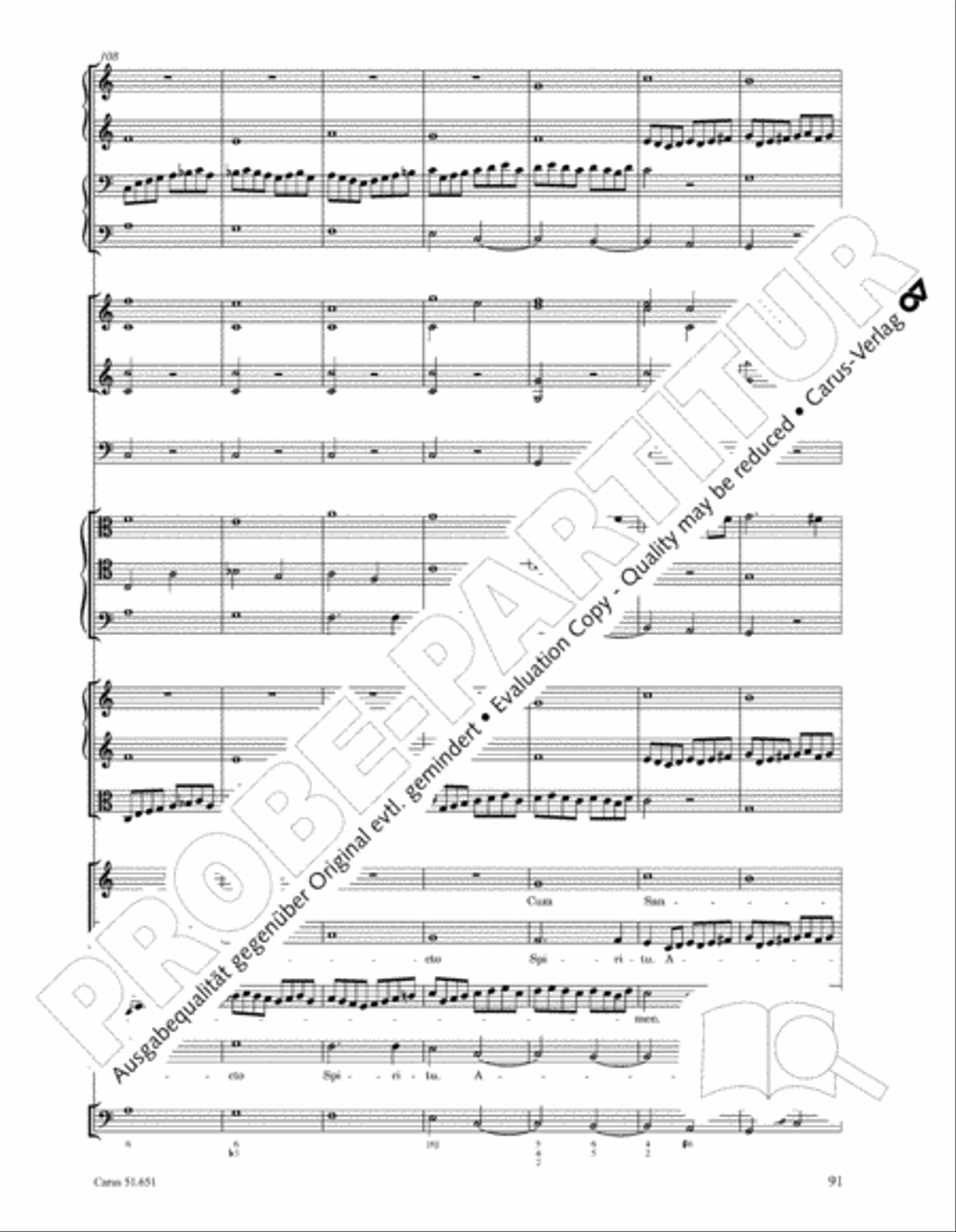 C Minor Mass, K. 427 (Missa in c KV 427) 4-Part scores gallery preview page 107