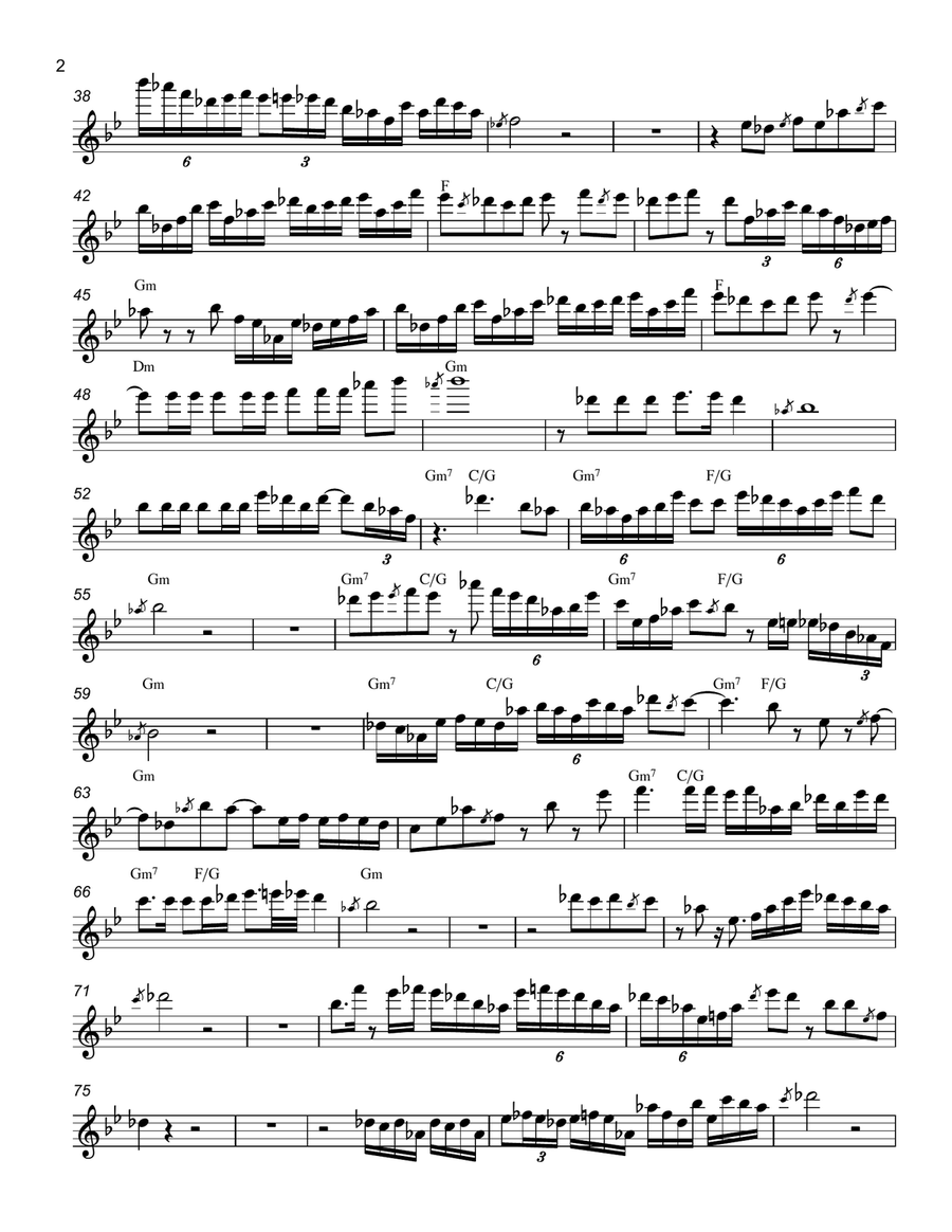 Party All The Time (sax solo) Saxophone Solo scores gallery preview page 2