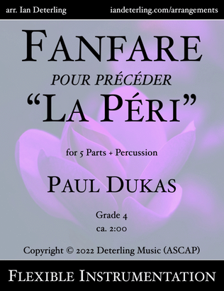 Book cover for Fanfare pour précéder "La Péri" (arr. for flexible instrumentation)