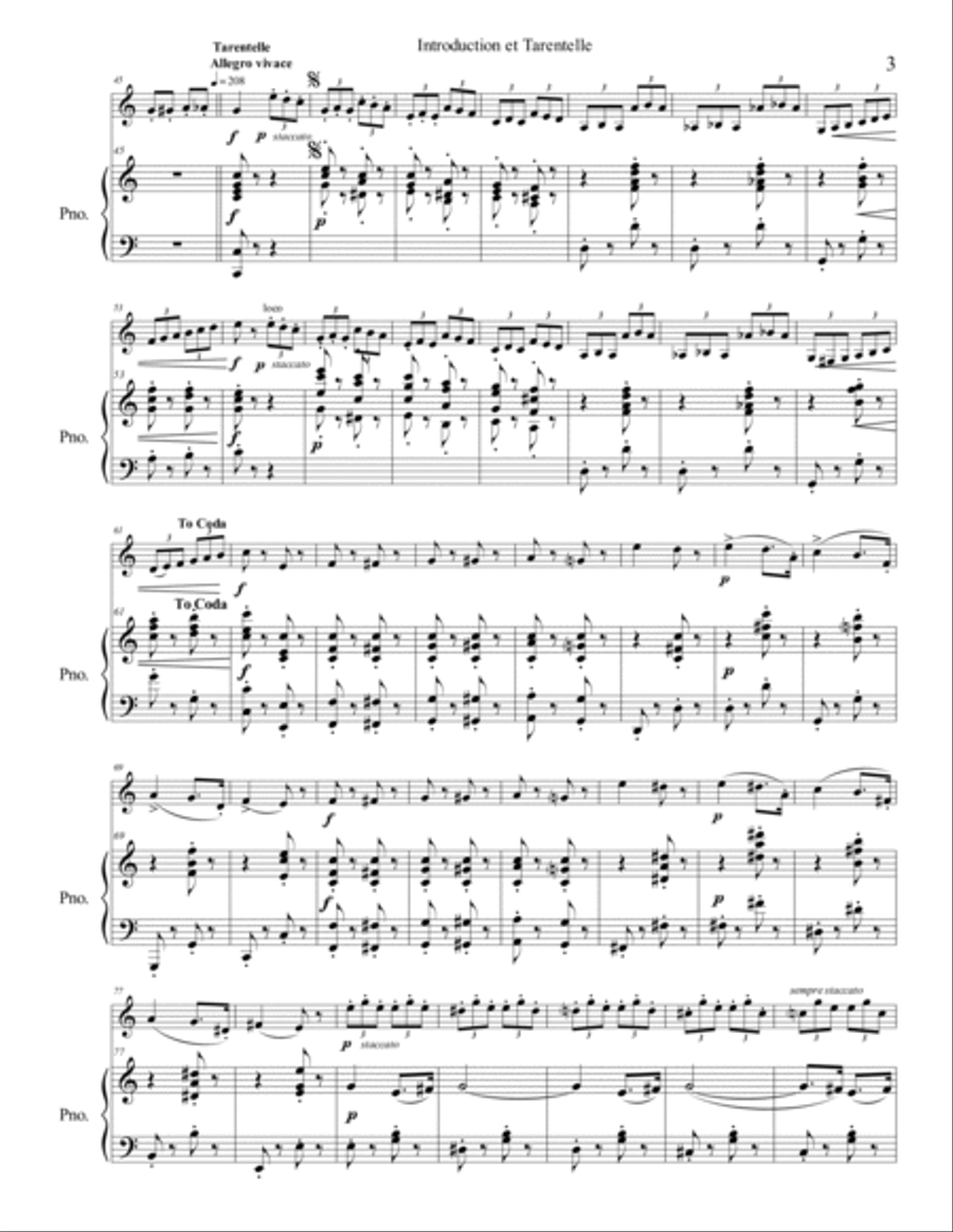 Introduction et Tarantelle (Sarasate) Trumpet Duet scores gallery preview page 4