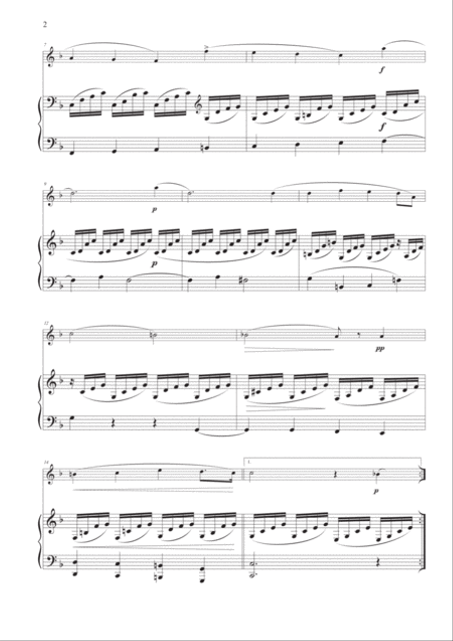 Song Without Words Op. 19 No. 1 for Flute and Piano Flute Solo scores gallery preview page 2