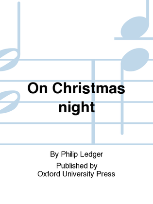 Book cover for On Christmas night